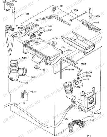 Взрыв-схема стиральной машины Electrolux WH3415 - Схема узла Hydraulic System 272